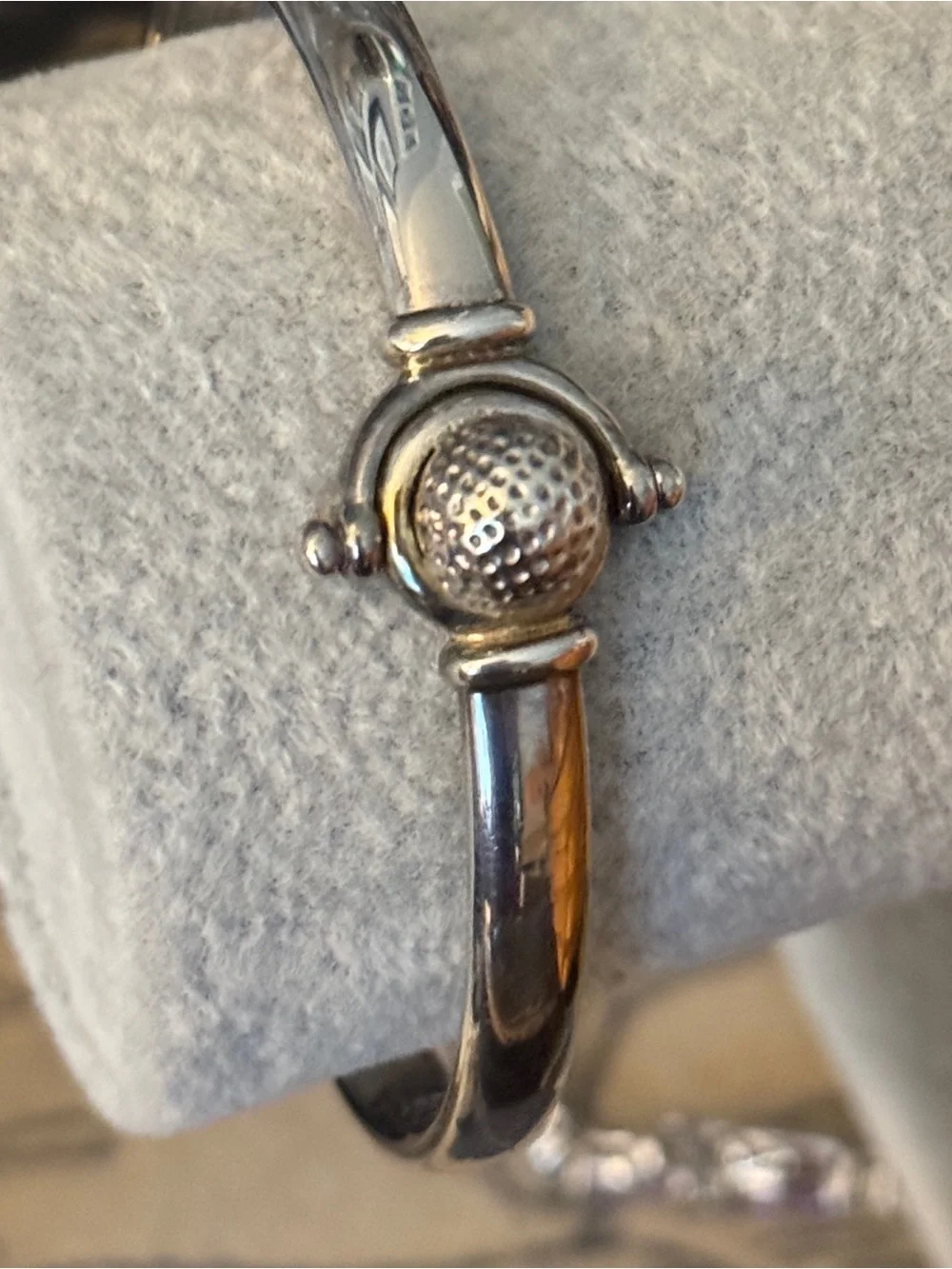 SilverTextured  Bangle Bracelet IBB Italy